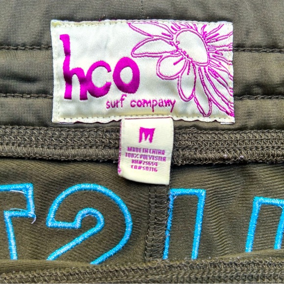 Hollister olive green low rise sweat pants Y2K with patches Size M - Picture 6 of 6